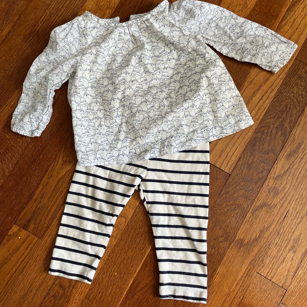 Paddington Bear for Baby Gap shirt and Baby Gap leggings 6-12 months